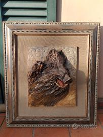 Bassorilievo Ado Santini Cinghiale