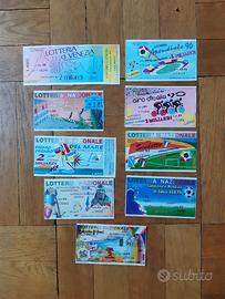 Biglietti lotterie varie blocco di 9