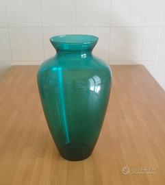 VASO PER FIORI IN VETRO VERDE ACQUA