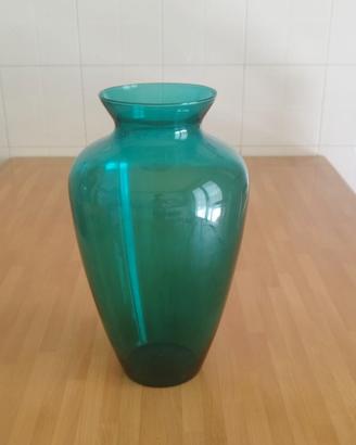 VASO PER FIORI IN VETRO VERDE ACQUA