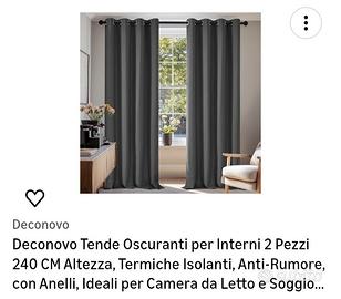 tenda oscurante grigia 