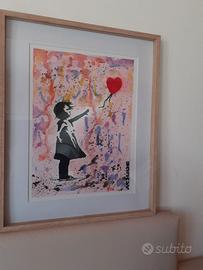 Omaggio a Banksy. Ragazza con palloncino. Euro 50.