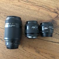 Macchina fotografica Nikon f601 e obbiettivi