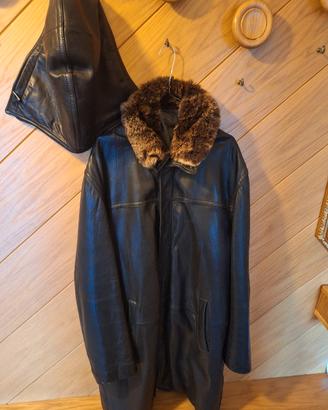 Cappotto in pelle vera