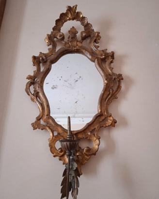 Preziosa specchiera, ventola veneziana del 1700