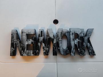 Scritta 3D New York da appendere 