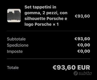Tappeti gomme Porsche