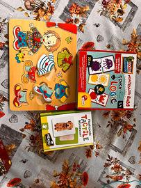 Set giochi Montessori - Puzzle, Touch & Logic, Fla