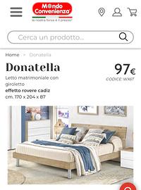 Letto matrimoniale Mondoconvenienza Donatella - Arredamento e Casalinghi In  vendita a Genova