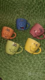 Set 5 tazzine da caffè 