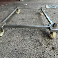 Carrello acciaio con ruote in teflon