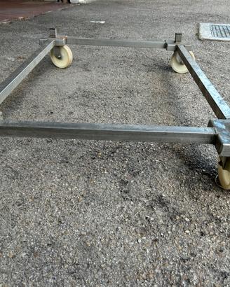 Carrello acciaio con ruote in teflon