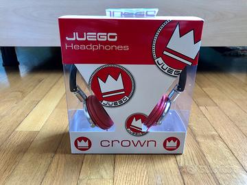 JUEGO Crown - Cuffie Stereo Portatili Rosso/Nero