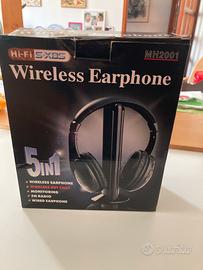 Cuffie wireless con base trasmittente