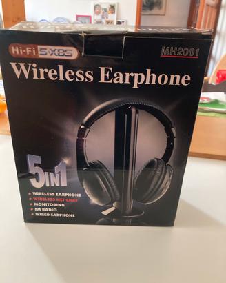 Cuffie wireless con base trasmittente