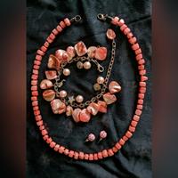 Parure collana bracciale orecchini 