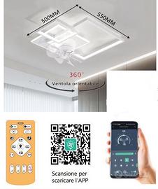 Plafoniera led con ventilatore