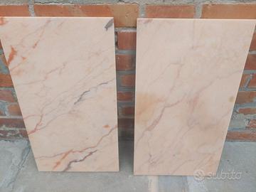 Coppia lastre in marmo rosa vintage anni '60 – 58 