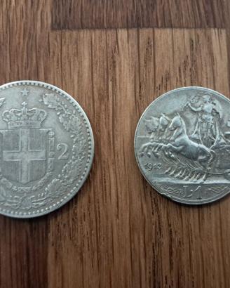 Lire Regno d'Italia - 1 quadriga veloce +2 Umberto