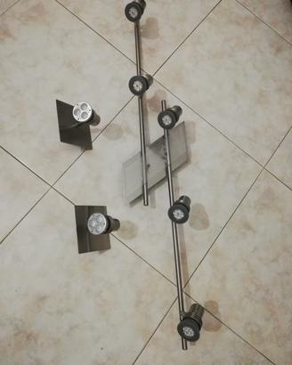 Lampadario con faretti più 2 applique 