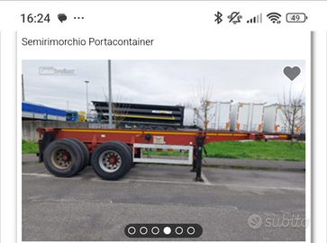 Semirimorchio porta container 20 piedi ACERBI
