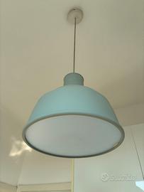 Lampada a sospensione grigio-azzurra, 29€
