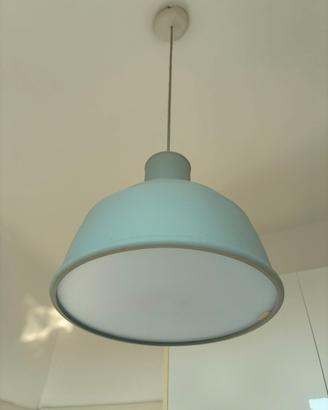 Lampada a sospensione grigio-azzurra, 29€