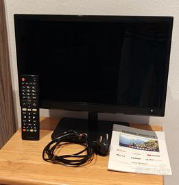 TV Smart 16 pollici HD 1080P con T2/HDMI/USB/AV