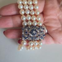 Bracciale  Vintage oro 18k perle e pietre preziose