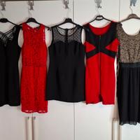 Lotto 5 Abiti Eleganti/Party – S/M – Rosso, Nero, 