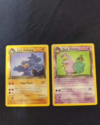 Dark Machamp e Dark Slowbro 1 edizone holo Eng