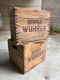 Casse di legno anni '50 - Birra Wührer