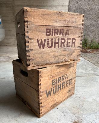 Casse di legno anni '50 - Birra Wührer