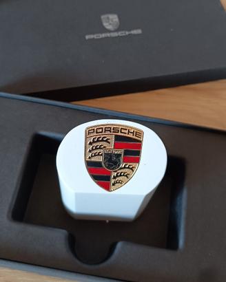 Fermacarte Porsche colore White Carrara