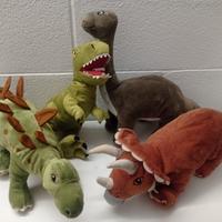 4 dinosauri peluche 