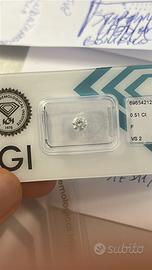 Diamante naturale certificato igi 0.51 FVS2
