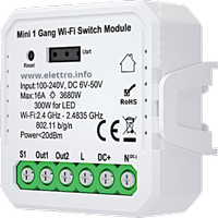 Smart Relè WiFi contatto Pulito 16A - App TUYA