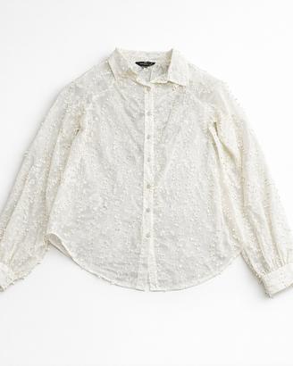 Camicia Donna Beige Ricamata – Made in Italy