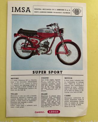 Depliant originale imsa itom super sport