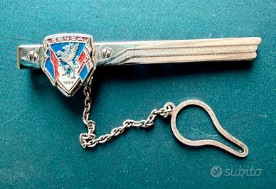 Ferma cravatta GenoA CFC 1893 anni ‘90 argento 925