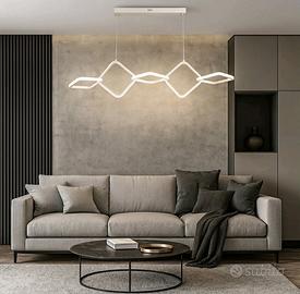 Lampadario led 120 cm 3 colori di luce sospeso