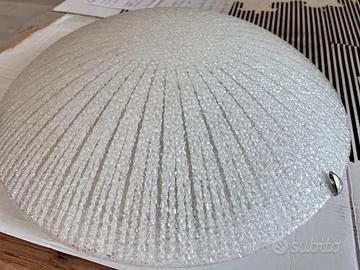 Plafoniere in vetro satinato decorato