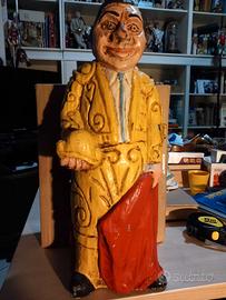 SCULTURA PORTABOTTIGLIA APRIBILE IN LEGNO