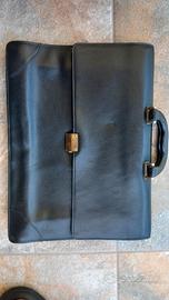Borsa Ventiquattrore Vintage in Pelle  Nera