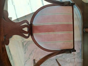 Tavolo antico con base scultorea + 6 sedie