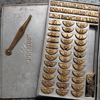 timbri datario in ottone Primus scatola originale 