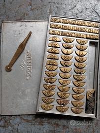 timbri datario in ottone Primus scatola originale 