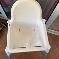 Seggiolone pappa IKEA bianco con gambe smontabili
