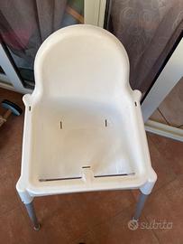 Seggiolone pappa IKEA bianco con gambe smontabili