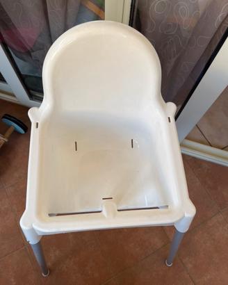 IKEA seggiolone pappa bianco con gambe smontabili